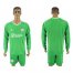Ajax Blank Green Goalkeeper Long Sleeves Soccer Club Jersey