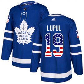 Adidas Toronto Maple Leafs #19 Joffrey Lupul Blue Home Authentic USA Flag Stitched NHL Jersey