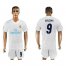 Real Madrid #9 Benzema White Home Soccer Club Jersey