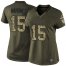 Nike Kansas City Chiefs #15 Patrick Mahomes Green Womens Stitched NFL Limited 2015 Salute to Service Jersey