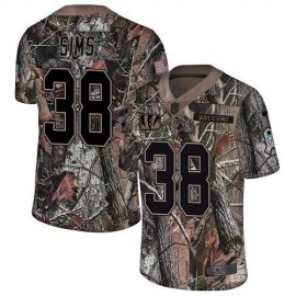 Nike Cincinnati Bengals #38 LeShaun Sims Camo Youth Stitched NFL Limited Rush Realtree Jersey