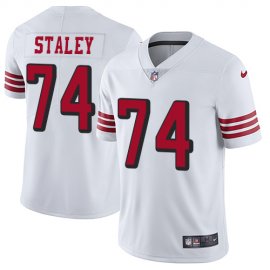 Nike San Francisco 49ers #74 Joe Staley White Rush Mens Stitched NFL Vapor Untouchable Limited Jersey