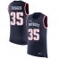 Nike New England Patriots #35 Kyle Dugger Navy Blue Team Color Mens Stitched NFL Limited Rush Tank Top Jersey