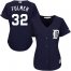 Detroit Tigers #32 Michael Fulmer Navy Blue Alternate Womens Stitched MLB Jersey