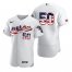 Oakland Athletics #50 Mike Fiers Mens Nike White Fluttering USA Flag Limited Edition Authentic MLB Jersey