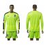Italy Blank Shiny Green Long Sleeves Goalkeeper Soccer Country Jersey