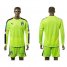 Italy Blank Shiny Green Long Sleeves Goalkeeper Soccer Country Jersey