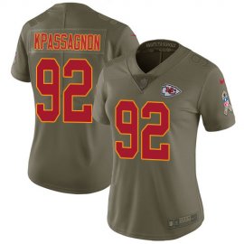 Nike Kansas City Chiefs #92 Tanoh Kpassagnon Olive Womens Stitched NFL Limited 2017 Salute to Service Jersey