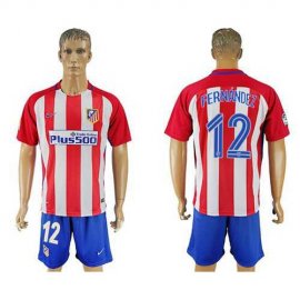 Atletico Madrid #12 Fernandez Home Soccer Club Jersey