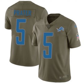 Nike Detroit Lions #5 Matt Prater Olive Mens Stitched NFL Limited 2017 Salute to Service Jersey