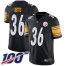 Nike Pittsburgh Steelers #36 Jerome Bettis Black Team Color Mens Stitched NFL 100th Season Vapor Limited Jersey