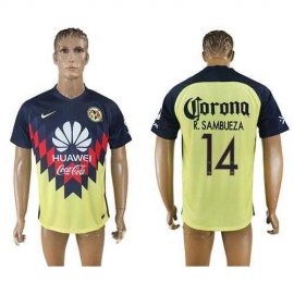 America #14 R.Sambueza Home Soccer Club Jersey