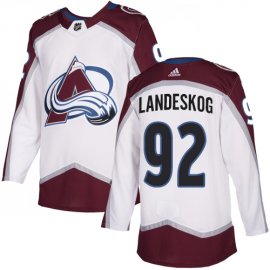 Adidas Colorado Avalanche #92 Gabriel Landeskog White Road Authentic Stitched NHL Jersey