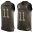 Nike Miami Dolphins #11 DeVante Parker Green Mens Stitched NFL Limited Salute To Service Tank Top Jersey