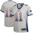 Nike New England Patriots #11 Julian Edelman Grey Womens Stitched NFL Elite Drift Fashion Jersey