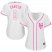 New York Mets #8 Gary Carter White/Pink Fashion Womens Stitched MLB Jersey