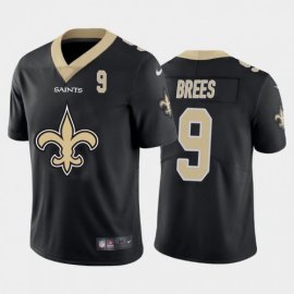 New Orleans New Orleans Saints #9 Drew Brees Black Mens Nike Big Team Logo Player Vapor Limited NFL Jersey