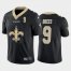New Orleans New Orleans Saints #9 Drew Brees Black Mens Nike Big Team Logo Player Vapor Limited NFL Jersey