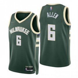 Nike Milwaukee Bucks #6 Grayson Allen Green Mens 2021-22 NBA 75th Anniversary Diamond Swingman Jersey – Icon Edition Mens