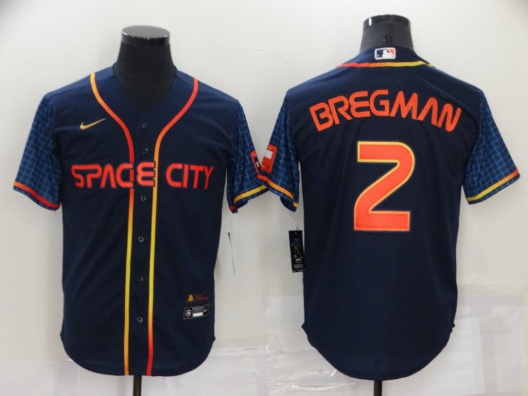 Astros 2 Alex Bregman Navy Nike 2022 City Connect Cool Base Jersey Astros 2 Alex Bregman Navy Nike 2022 City Connect Cool Base Jersey
