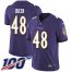Nike Baltimore Ravens #48 Patrick Queen Purple Team Color Mens Stitched NFL 100th Season Vapor Untouchable Limited Jersey