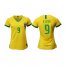Womens Brazil #9 G.Jesus Home Soccer Country Jersey
