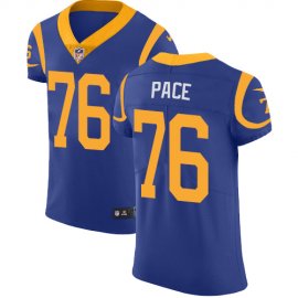 Nike Los Angeles Rams #76 Orlando Pace Royal Blue Alternate Mens Stitched NFL Vapor Untouchable Elite Jersey