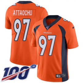 Nike Denver Broncos #97 Jeremiah Attaochu Orange Team Color Youth Stitched NFL 100th Season Vapor Untouchable Limited Jersey