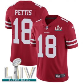 Nike San Francisco 49ers #18 Dante Pettis Red Super Bowl LIV 2020 Team Color Youth Stitched NFL Vapor Untouchable Limited Jersey