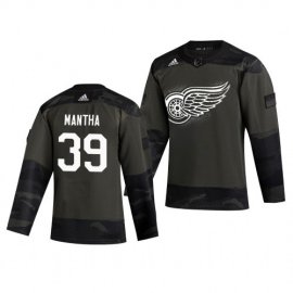 Detroit Red Wings #39 Anthony Mantha Adidas 2019 Veterans Day Mens Authentic Practice NHL Jersey Camo