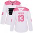 Adidas Philadelphia Flyers #13 Kevin Hayes White/Pink Authentic Fashion Womens Stitched NHL Jersey