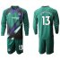Chelsea #13 Caballero Green Goalkeeper Long Sleeves Soccer Club Jersey
