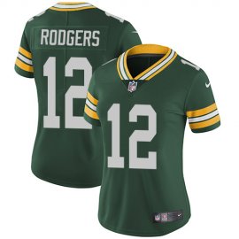 Nike Green Bay Packers #12 Aaron Rodgers Green Team Color Womens Stitched NFL Vapor Untouchable Limited Jersey