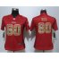 Nike San Francisco 49ers #80 Jerry Rice Red Team Color Womens Stitched NFL Elite Strobe Jersey
