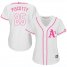 Oakland Athletics #25 Stephen Piscotty White/Pink Fashion Womens Stitched MLB Jersey
