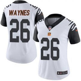 Nike Cincinnati Bengals #26 Trae Waynes White Womens Stitched NFL Limited Rush Jersey