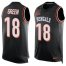 Nike Cincinnati Bengals #18 A.J. Green Black Team Color Mens Stitched NFL Limited Tank Top Jersey