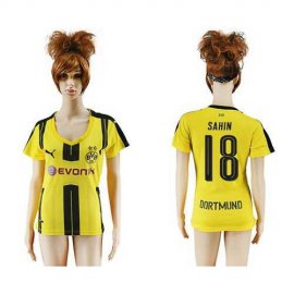Womens Dortmund #18 Sahin Home Soccer Club Jersey