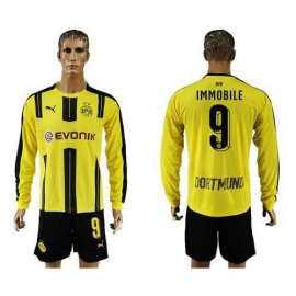 Dortmund #9 Immobile Home Long Sleeves Soccer Club Jersey