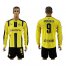 Dortmund #9 Immobile Home Long Sleeves Soccer Club Jersey
