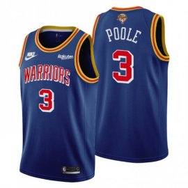 Golden State Golden State Warriors #3 Jordan Poole Womens Nike Releases Classic Edition 2022 NBA Finals 75th Anniversary Jersey Blue Womens