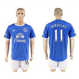 Everton #11 Mirallas Home Soccer Club Jersey