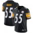 Nike Pittsburgh Steelers #55 Devin Bush Black Team Color Mens Stitched NFL Vapor Untouchable Limited Jersey