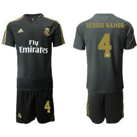 Real Madrid #4 Sergio Ramos Black Training Soccer Club Jersey