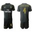 Real Madrid #4 Sergio Ramos Black Training Soccer Club Jersey