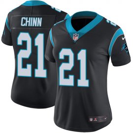 Nike Carolina Panthers #21 Jeremy Chinn Black Team Color Womens Stitched NFL Vapor Untouchable Limited Jersey