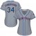New York Mets #34 Noah Syndergaard Grey Road Womens Stitched MLB Jersey