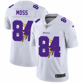 Minnesota Minnesota Vikings #84 Randy Moss White Mens Nike Team Logo Dual Overlap Limited NFL Jersey