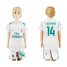 Real Madrid #14 Casemiro White Home Kid Soccer Club Jersey