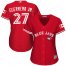 Toronto Blue Jays #27 Vladimir Guerrero Jr. Red Canada Day Womens Stitched MLB Jersey
